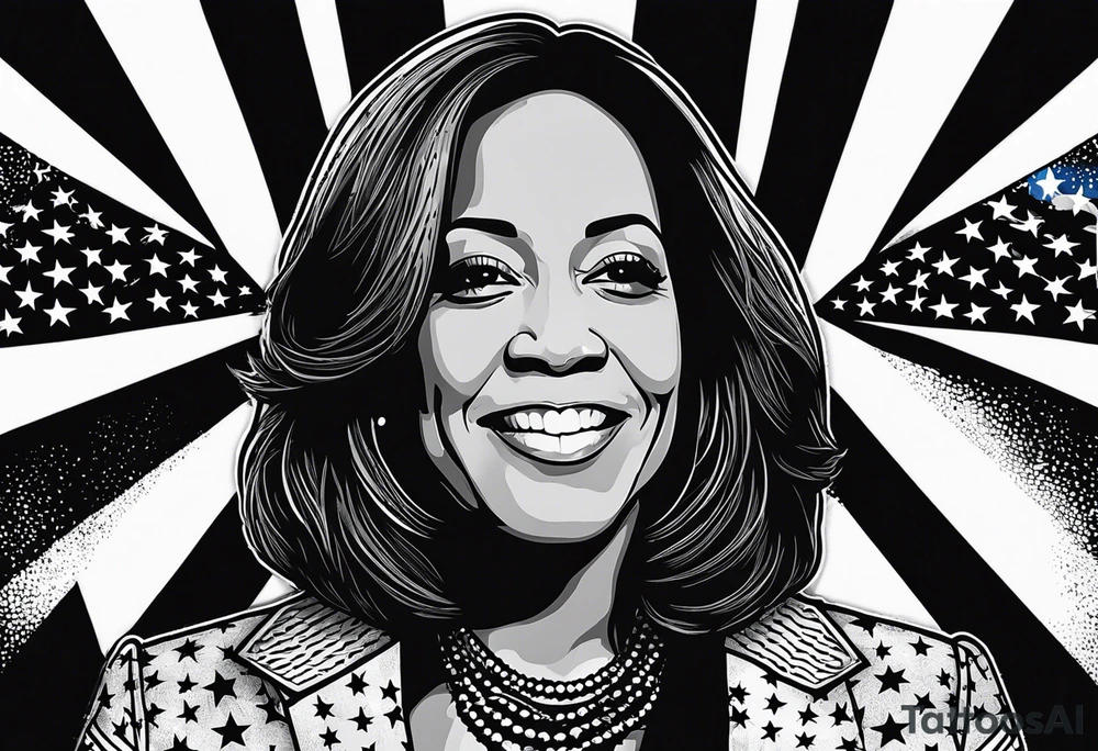 Kamala Harris, jackass, United States flag, circular motif, egg on face ...