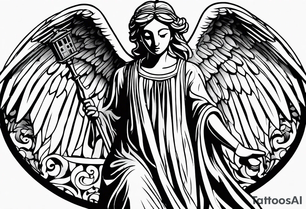 Weeping angels from Dr. Who, male upper arm tattoo tattoo idea