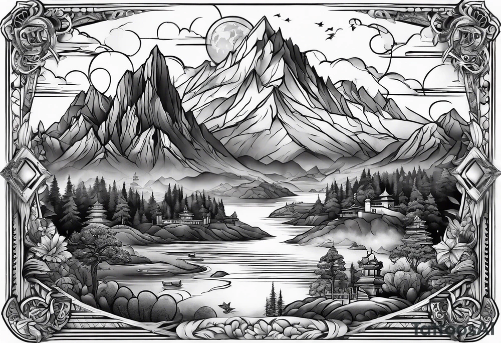 world travel tattoo idea