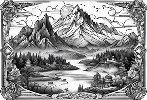 world travel tattoo idea