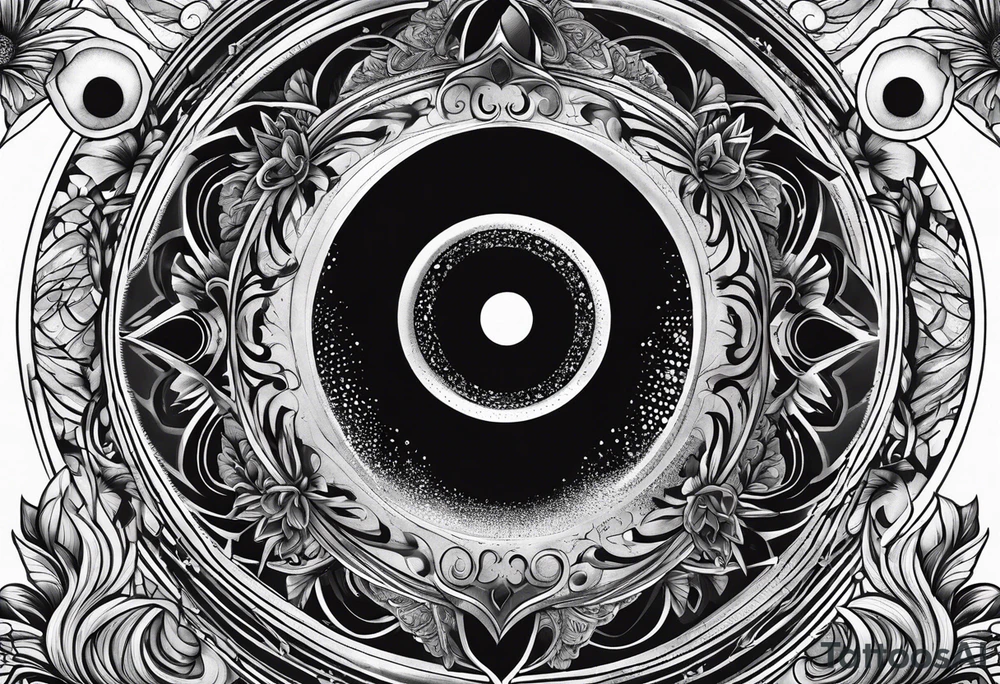 A tattoo that reflects my interest in black holes. tattoo idea