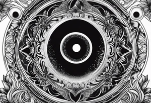 A tattoo that reflects my interest in black holes. tattoo idea