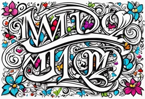 I need a tattoo and it has the letters M, Z, V, M, these are the letters that my children's and husband's names start with. something original tattoo idea