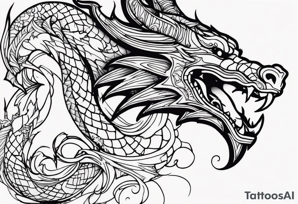 Dragon in wrist tattoo idea
