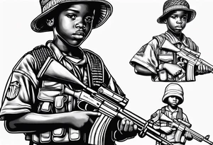 african child soldier tattoo idea