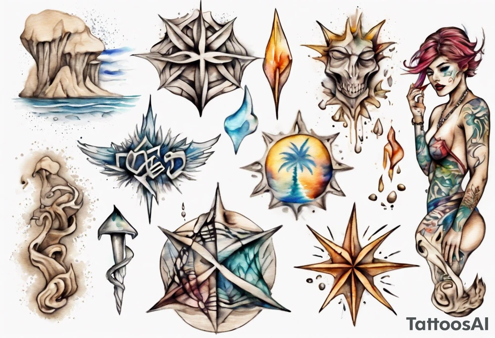 You do not form in the WET SAND but I do tattoo idea