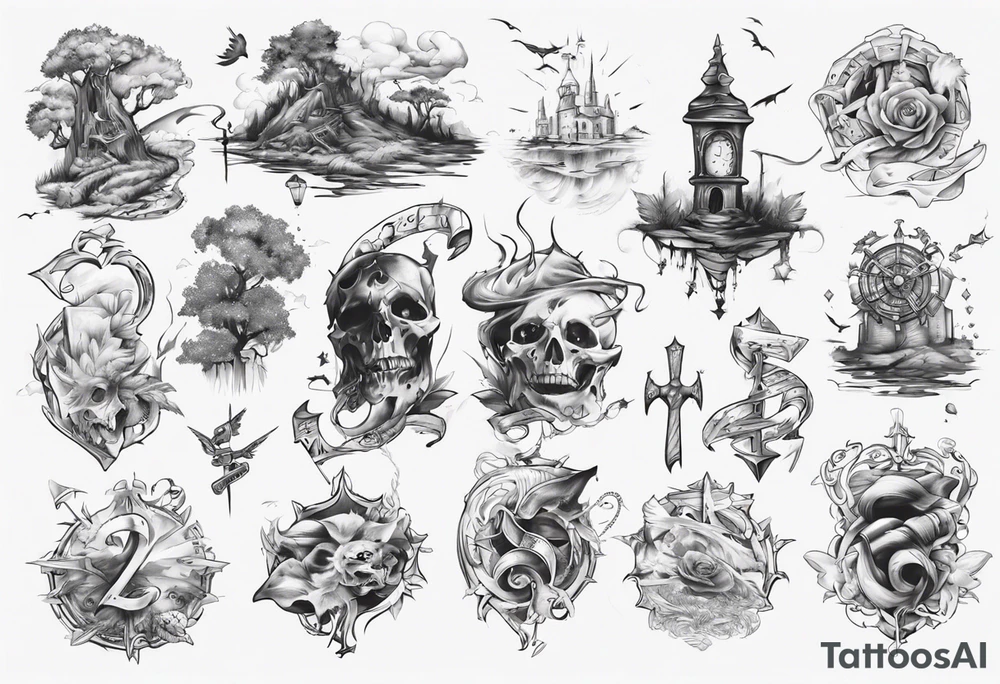 2 paths which got lost and found themselves again after a time tattoo idea