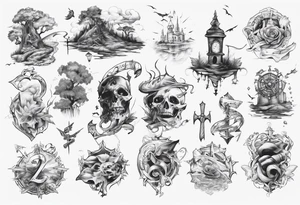 2 paths which got lost and found themselves again after a time tattoo idea