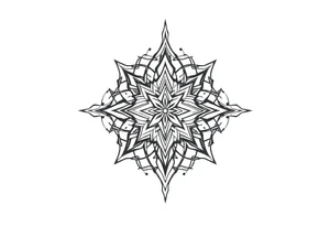 spiritual bold line tattoo idea