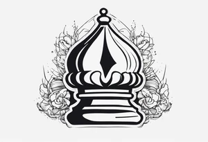 chess brain spiritual design with soft edges tattoo idea
