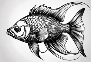 Fish for men's shoulder tattoo idea