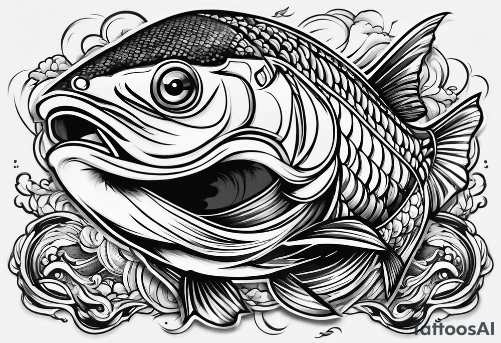Fishing cars tattoo idea