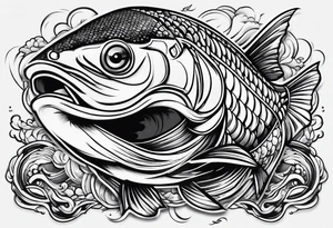 Fishing cars tattoo idea