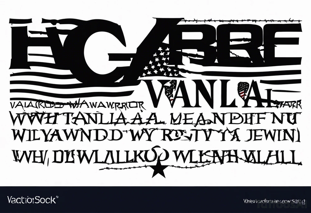 Wounded warrior valhalla barb wire tattoo idea