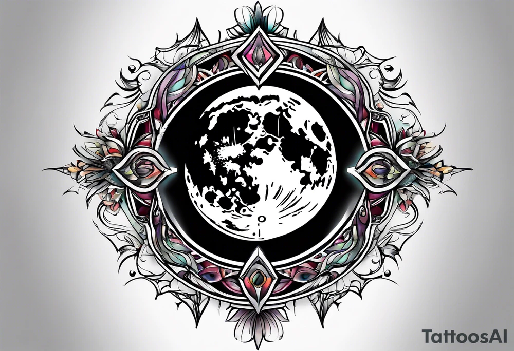 sacred moon tattoo idea