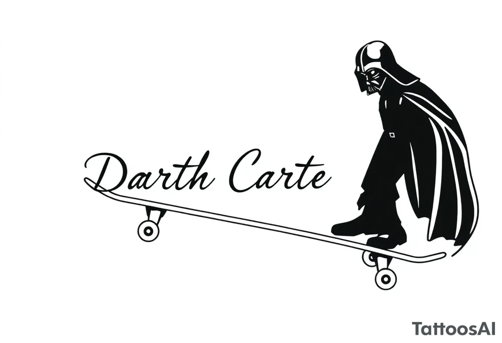 Skateboarding Darth Vader
WORDS in star wars font "Darth Carter"
12/29/88-01/06/24 tattoo idea