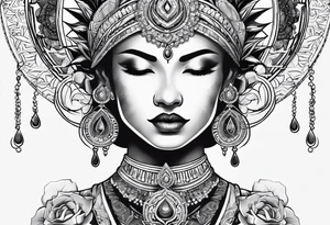Throat chakra tattoo idea