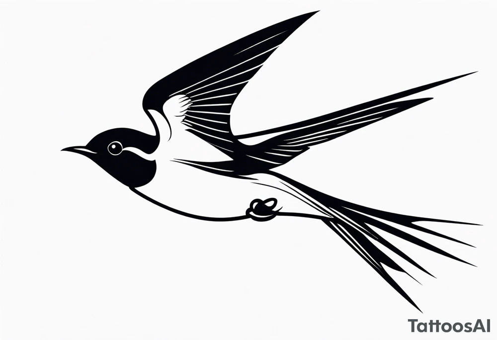 Beautiful Swallow Bird tattoo idea