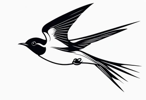 Beautiful Swallow Bird tattoo idea