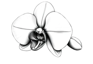 orchid flower tattoo idea