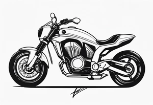 Hornet riding a motorcycle tattoo idea