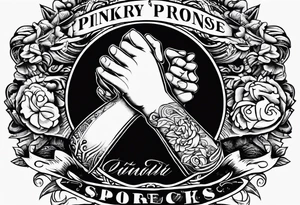 letters "pinky promise" in tattoo style lettering tattoo idea