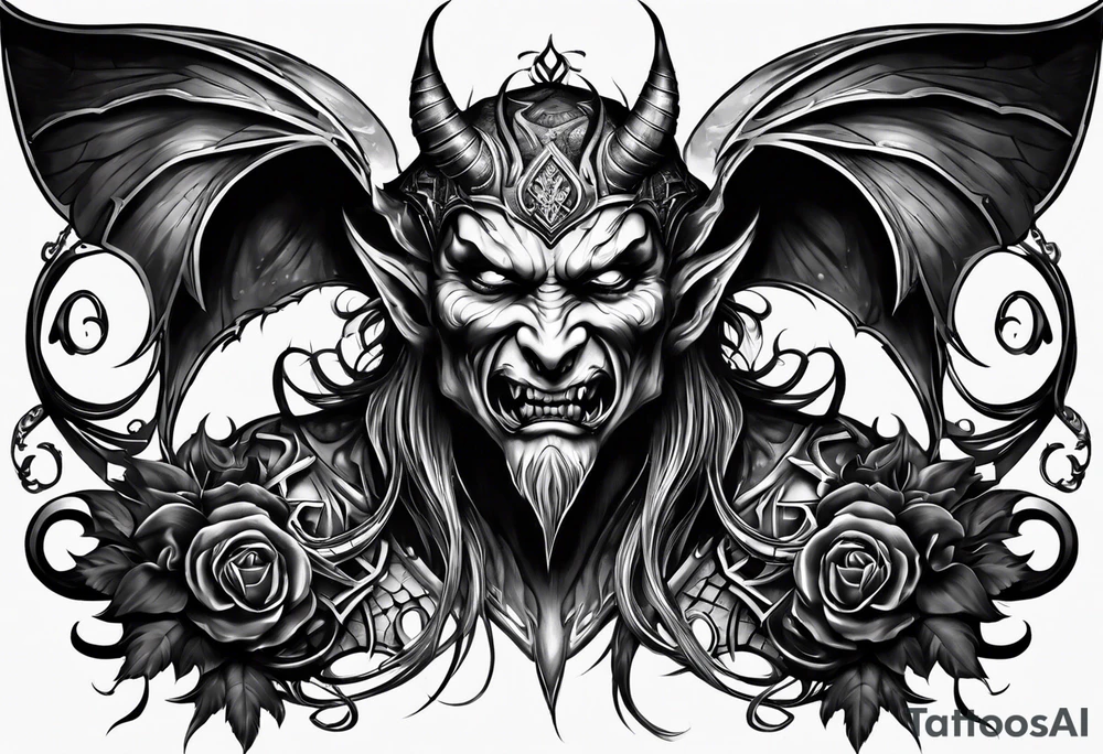 Demon tattoo idea