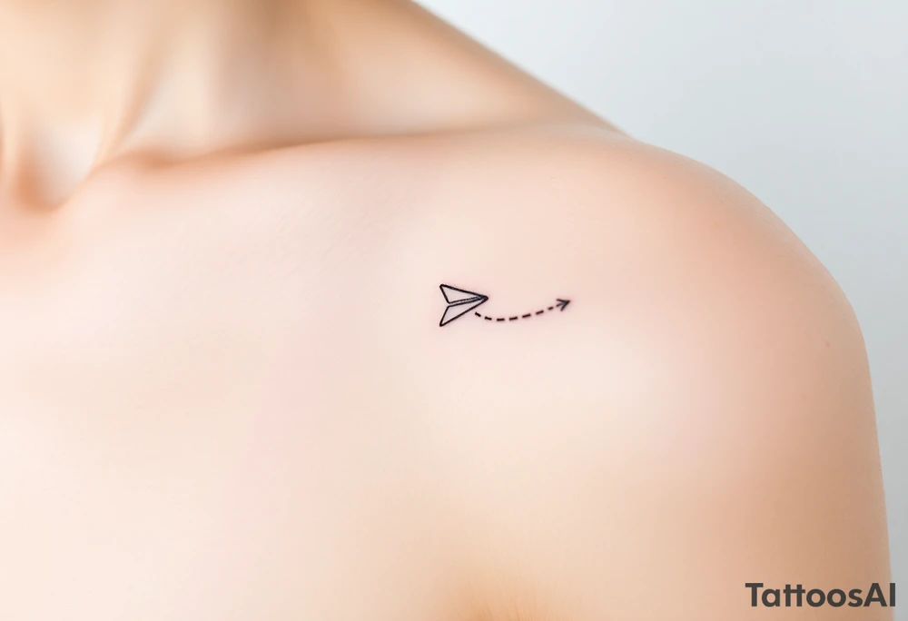 play, pause, stop, and rewind line tattoo paper plane tattoo idea