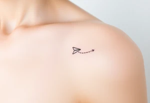play, pause, stop, and rewind line tattoo paper plane tattoo idea