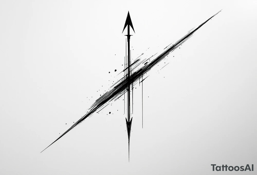 one  arrow  that look down tattoo idea