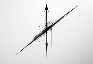 one  arrow  that look down tattoo idea