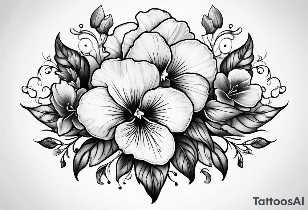 Violets tattoo idea