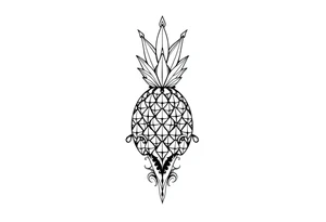 Crown pineapple vagina ,anus tattoo idea