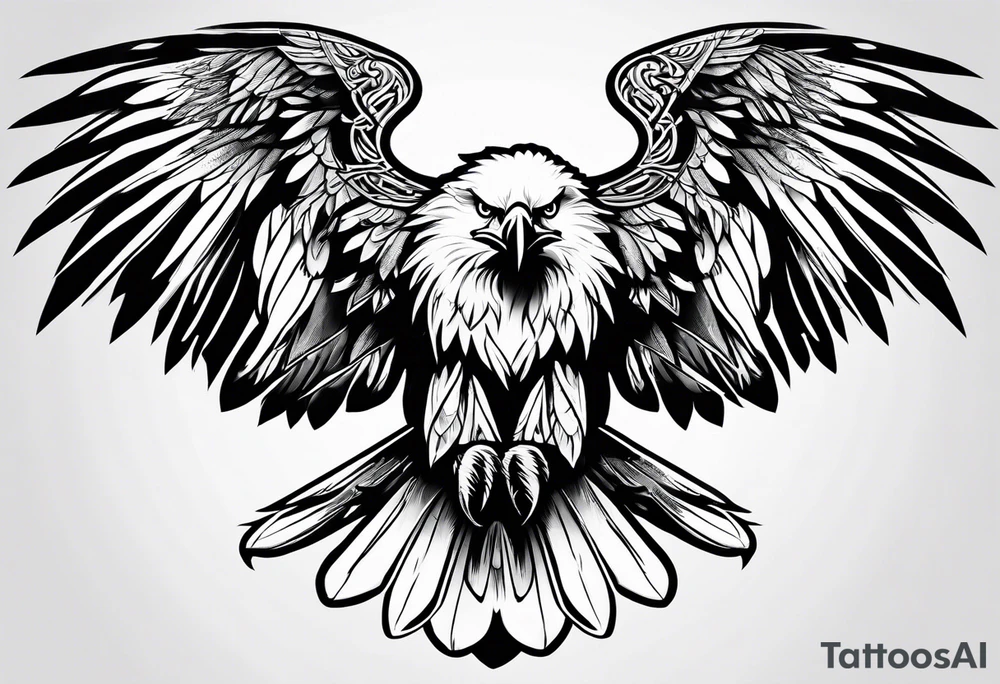 juvenile bald eagle tattoo idea