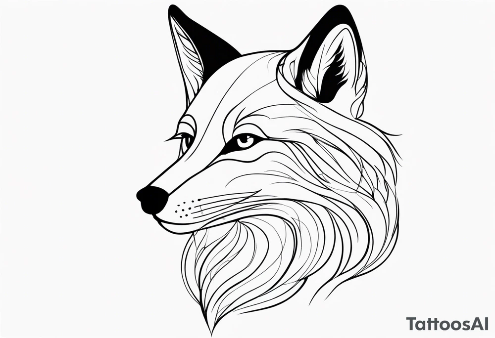 Whimsical Fox tattoo idea