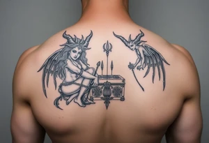 Hecate and Pandora's box, Greek mythology style tattoo idea