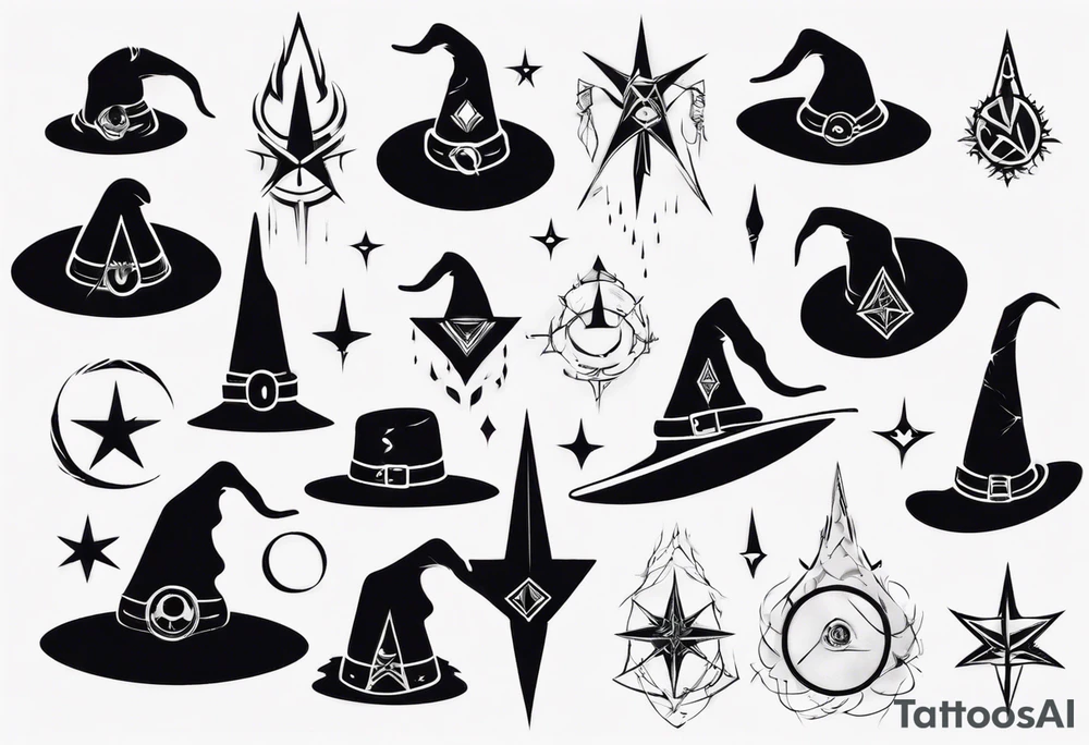 White witch hat tattoo idea