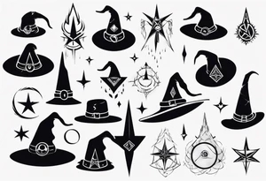 White witch hat tattoo idea