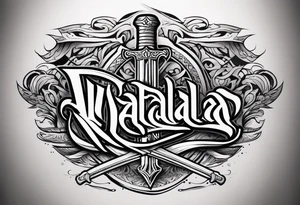 Valhalla swords tattoo idea