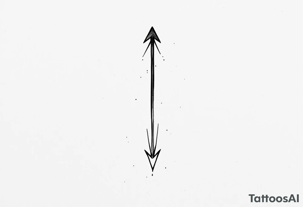 one  arrow  that look down tattoo idea