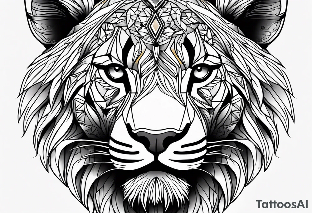 Um leão para fechar os braços tattoo idea