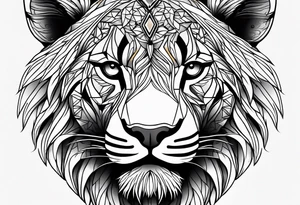 Um leão para fechar os braços tattoo idea