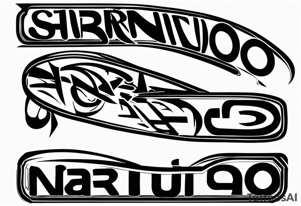 naruto headband with the letters AR in the middle tattoo idea