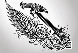 Valhalla  warrior   Sword axe
 Dragon tattoo idea