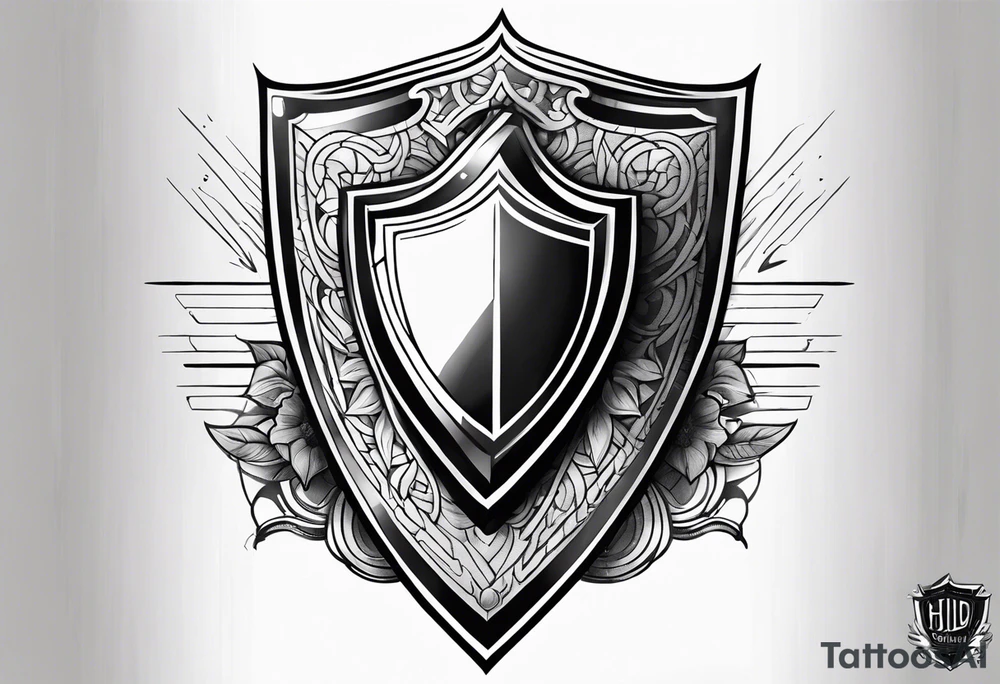 Shield on forearm tattoo idea