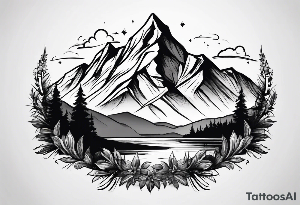 Mountains tattoo idea