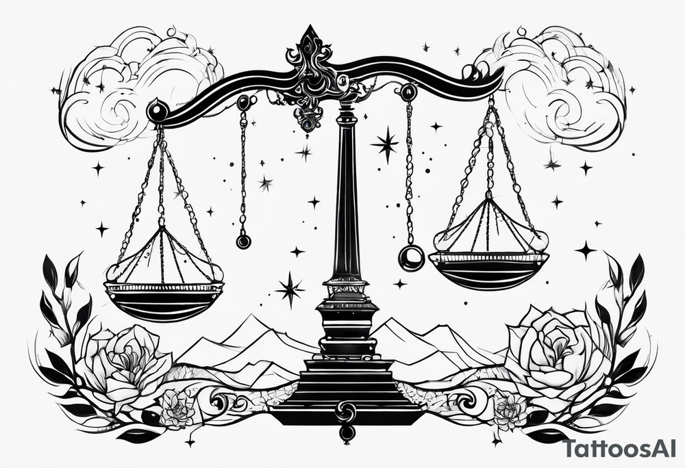 Libra constellation tattoo idea