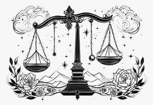 Libra constellation tattoo idea