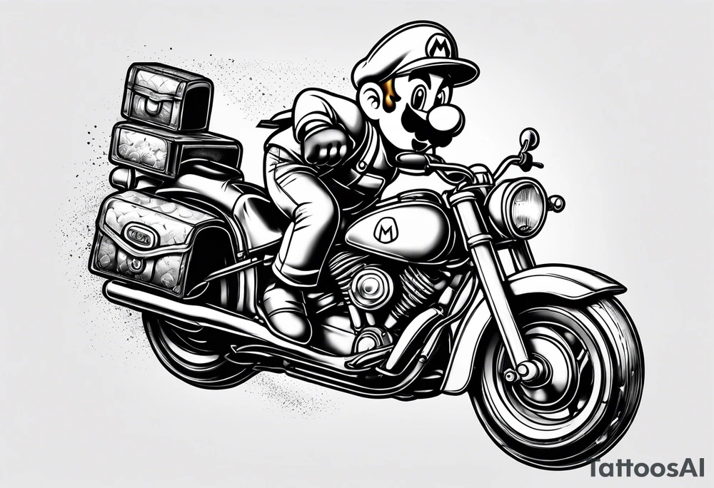 Mario riding bullet bob tattoo idea