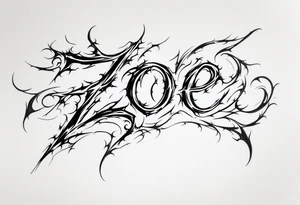 About zoe name tattoo idea